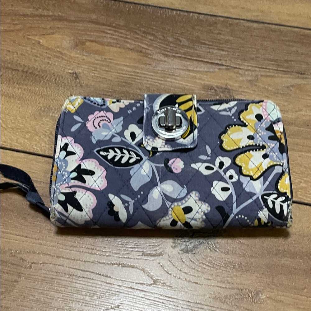 Vera Bradley Blue Floral Quilted Wallet